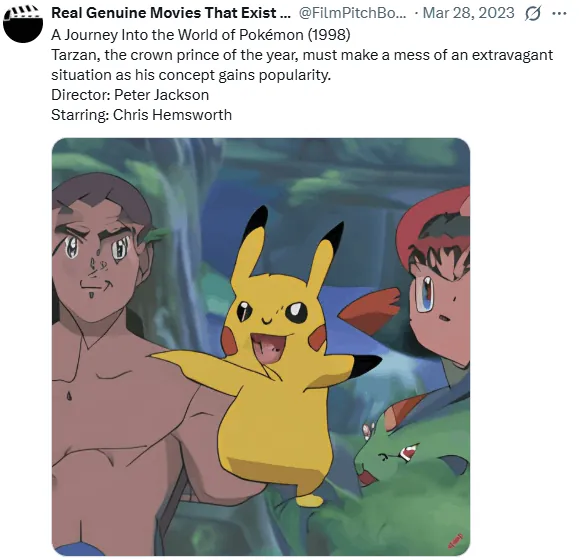 A generated film pitch with poster art