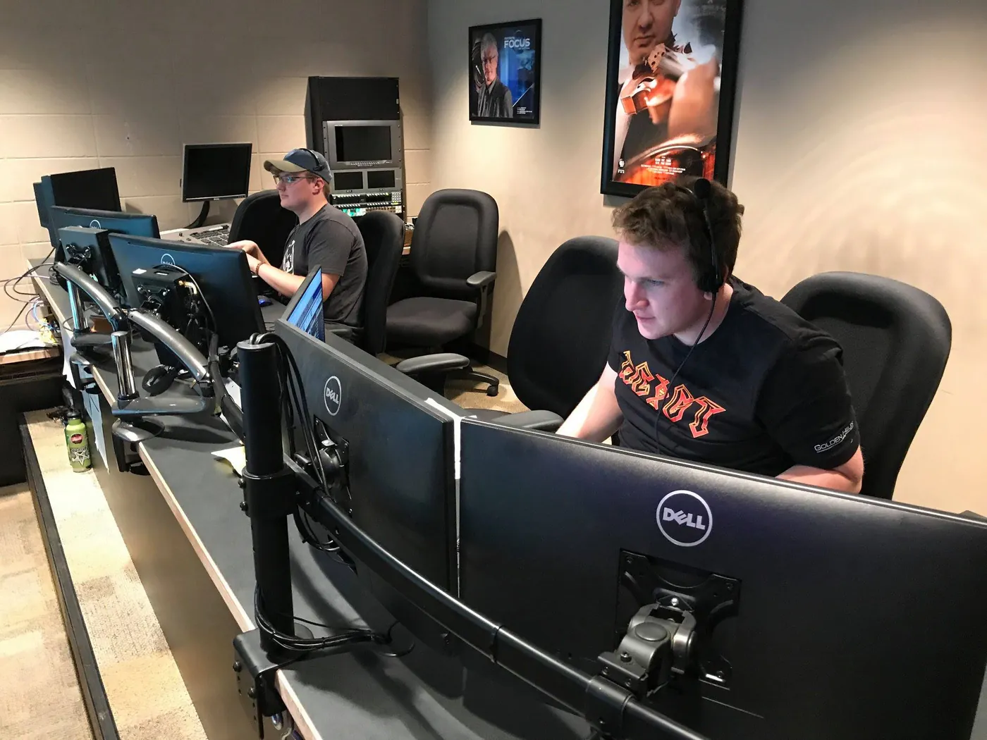 Broadcast graphics on the stadium video board
