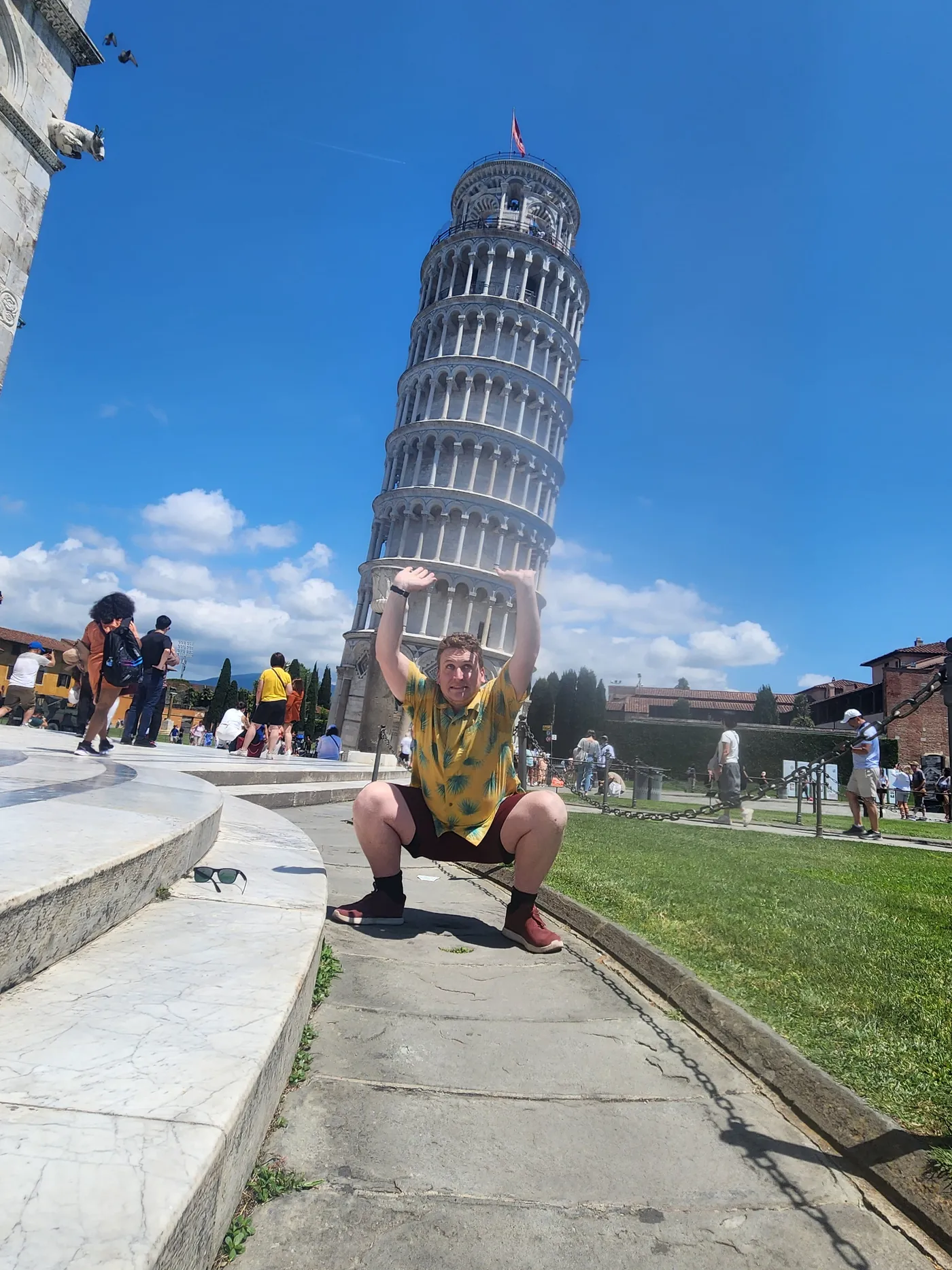 Holding up the Leaning Tower of Pisa